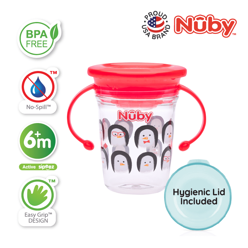 Nuby 360 Wonder Cup 1Pk 240Ml/8Oz Twin Handle Tritan