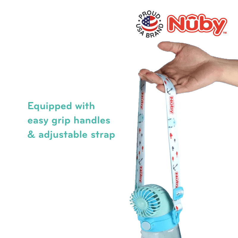 Nuby 18Oz/560Ml Printed Fan Cup With Strap