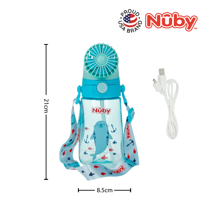 Nuby 18Oz/560Ml Printed Fan Cup With Strap