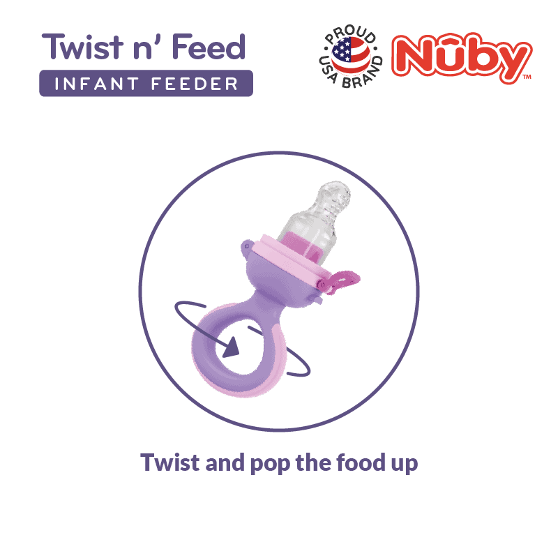 Nuby Twist Squeeze Feeder With Silicone Nipple And Hygienic Cover