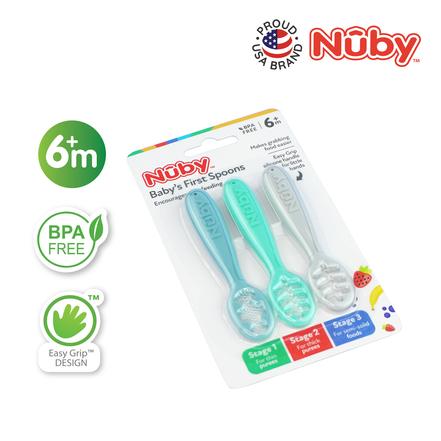 Nuby 3 Stage Dipping Spoons