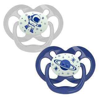 Dr. Brown's Advantage™ Glow in the Dark Pacifiers, Stage 2 for 6months+, Pink/Blue, 2 Pieces