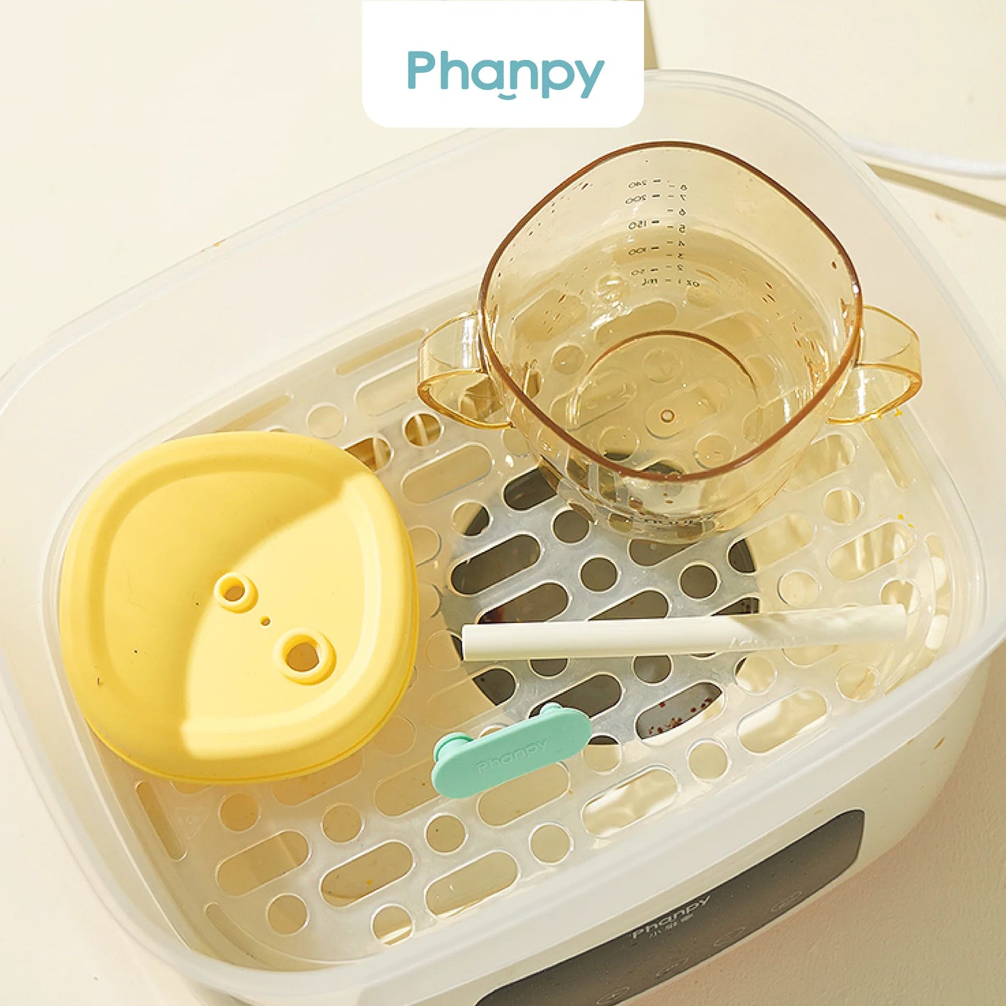 Phanpy Multipurpose Sippy Straw Cup 240ml - PPSU , White