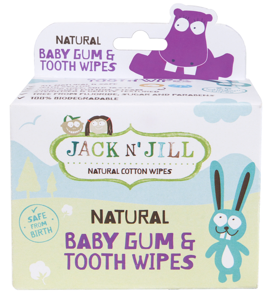 Jack N' Jill Natural Baby Gum & Tooth Wipes - 25 Pack
