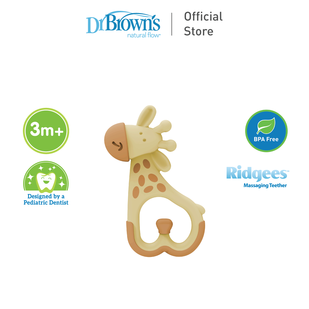 Dr Brown's Ridgees Massaging Baby Toddler Teether (Giraffe)