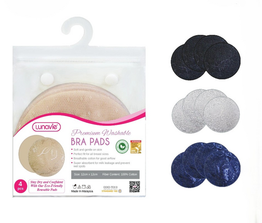 Lunavie Antibacterial Washable Bra Pads