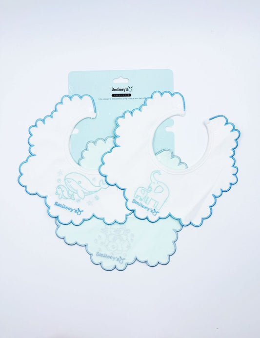 Smileey's 100% Cotton Embroidery Bib with waterproof