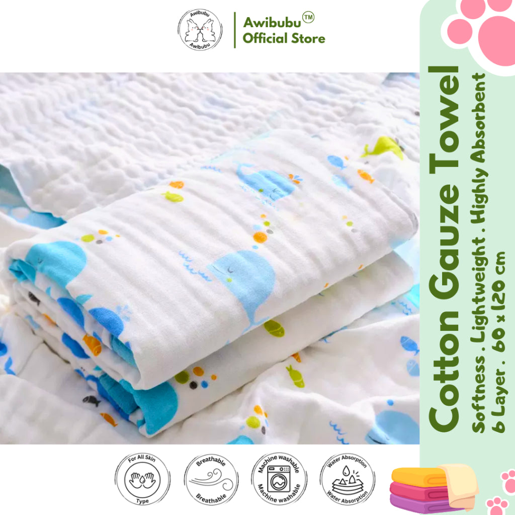 Awibubu Cotton Gauze Towel