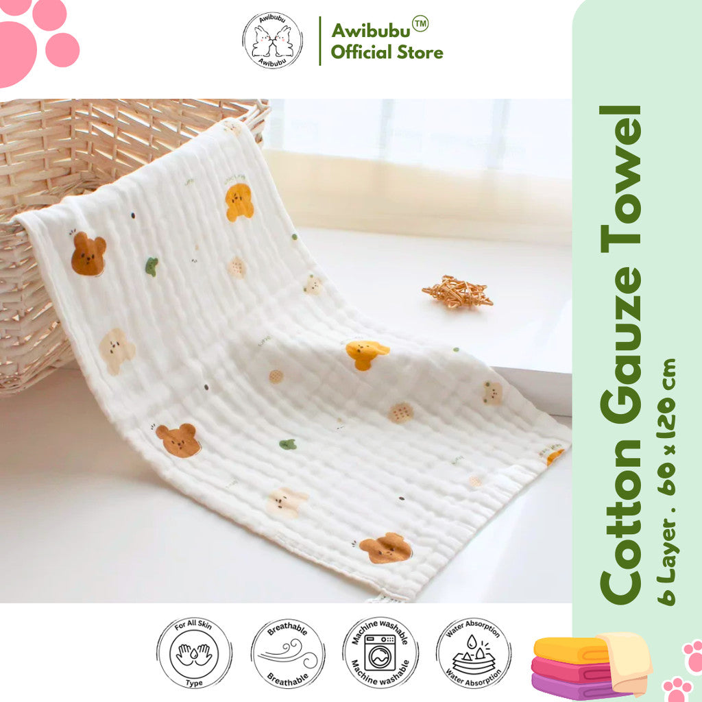 Awibubu Cotton Gauze Towel