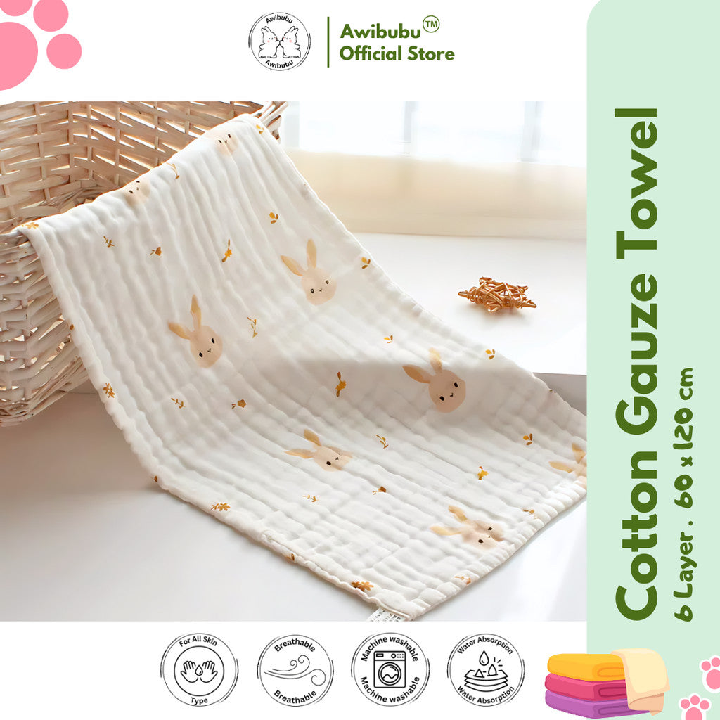 Awibubu Cotton Gauze Towel