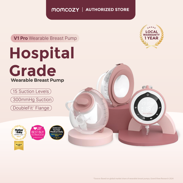 Momcozy V1 Pro Hospital-Grade, Hands-Free & Portable Wearable Pump, Double