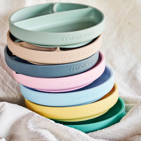 Minikoioi Portions Stay-Put Suction Silicone Plate