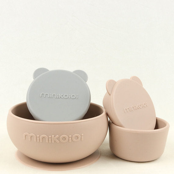 Minikoioi Mini Bites Silicone Mini Bowl With Lid 2 Pcs