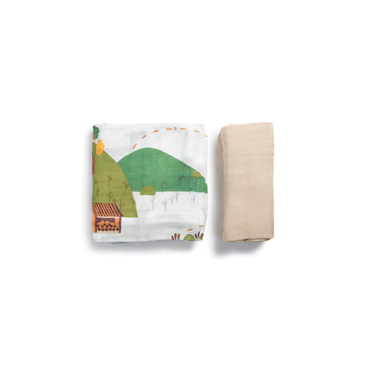 Little Rei Bamboo Swaddle Blankets - 2pc