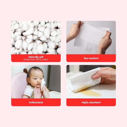 Suzuran Baby Antibacterial Cotton Sheet Mini Packs ( 9 packs)
