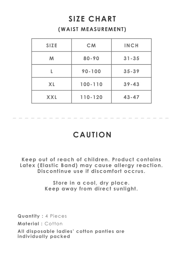 Shapee Disposable Ladies' Cotton Panties