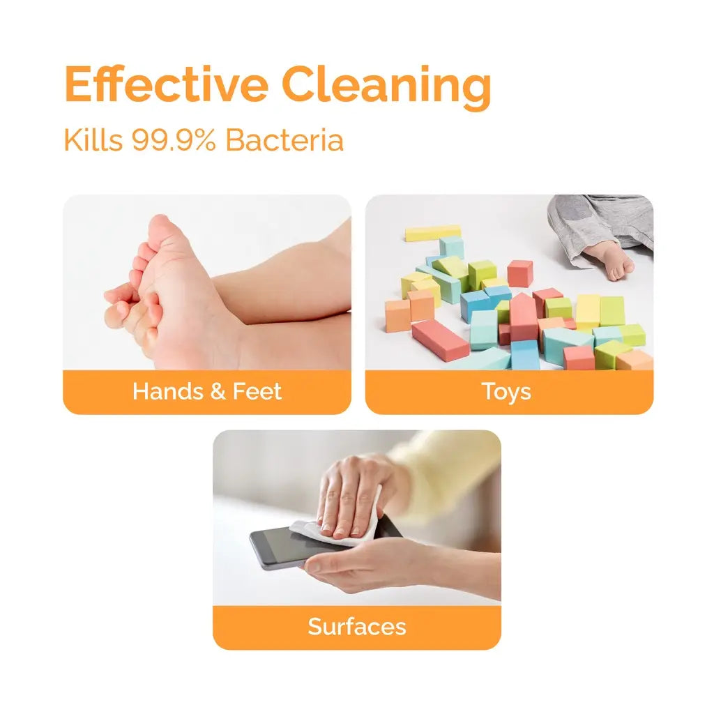 Hoppi 20 Sheets 5-In-1 Bundle Pack Antibacterial Wet Wipes