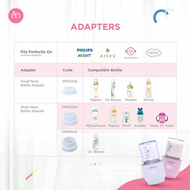 Momama Mm0003 Ultra Wide Neck Bottle Adapter “ Tommee Tipee Bottle Cap, He Or She & Pureen