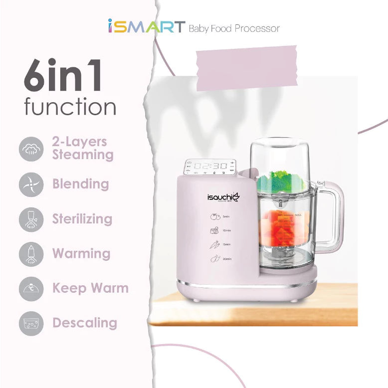 Isa Uchi Ismart 6-In-1 Function Baby Food Processor