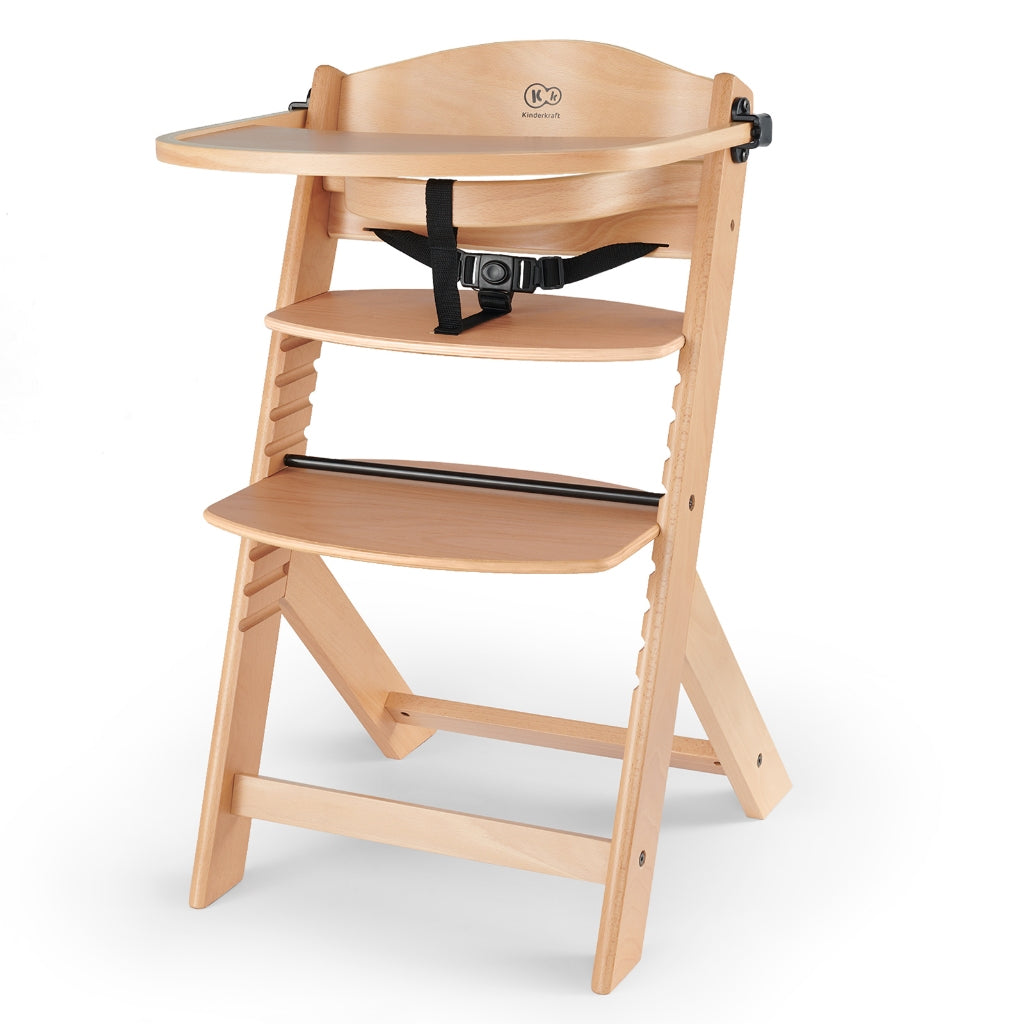 Kinderkraft High Chair Enock Suitable From 6M+ (Wood/Grey/White)