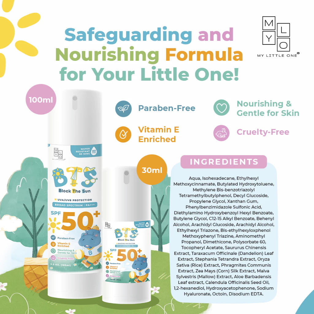 Mylo Bts Kids Sunscreen Stick Sunblock Lotion - Spf50+, Uva Uvb, 80Min Water Resistant, Paraben Free