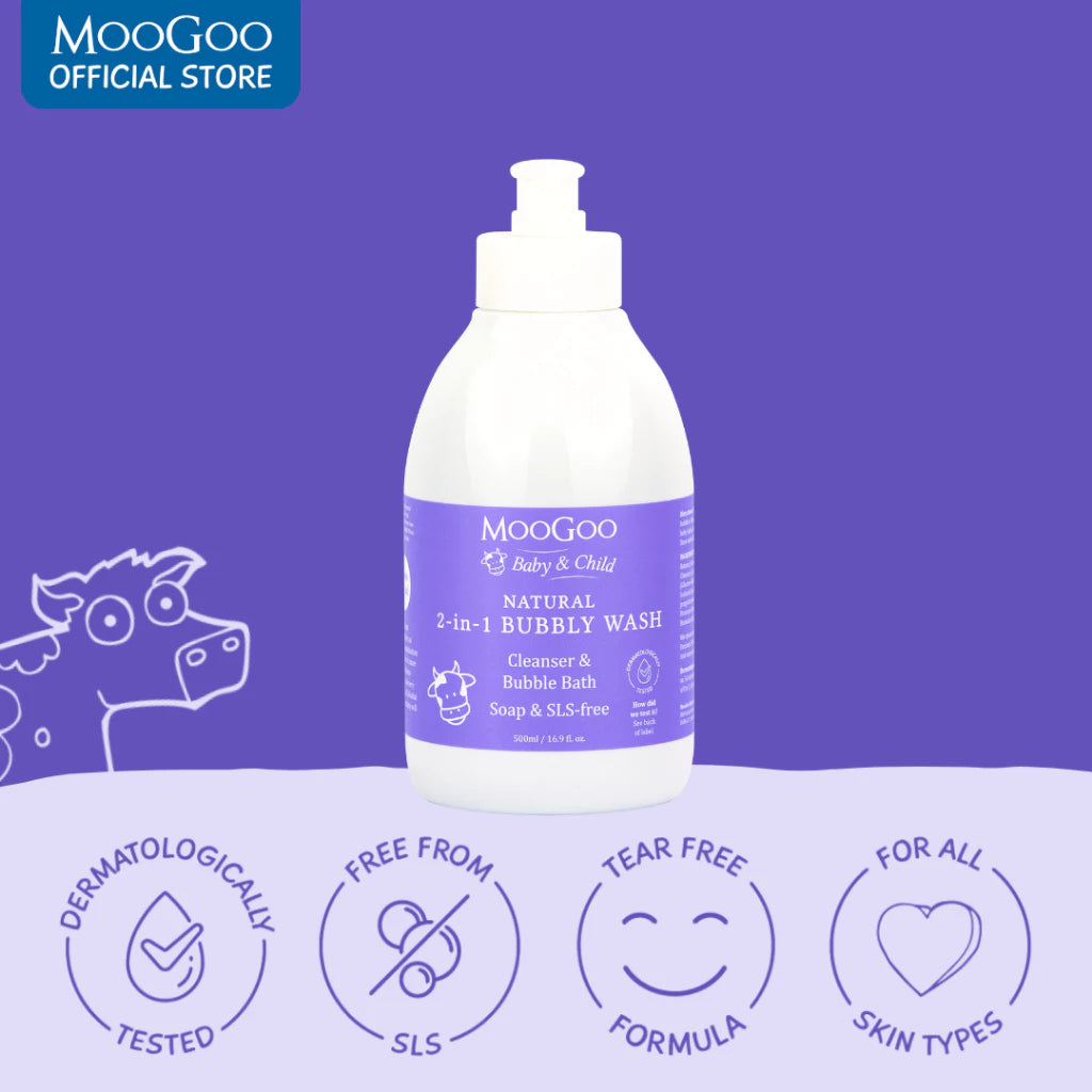 Moogoo 2-In-1 Bubbly Wash 500Ml
