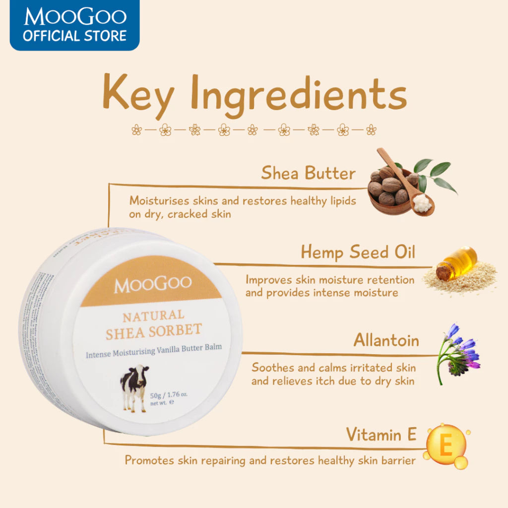 Moogoo Shea Sorbet Vanilla Butter Balm 50G