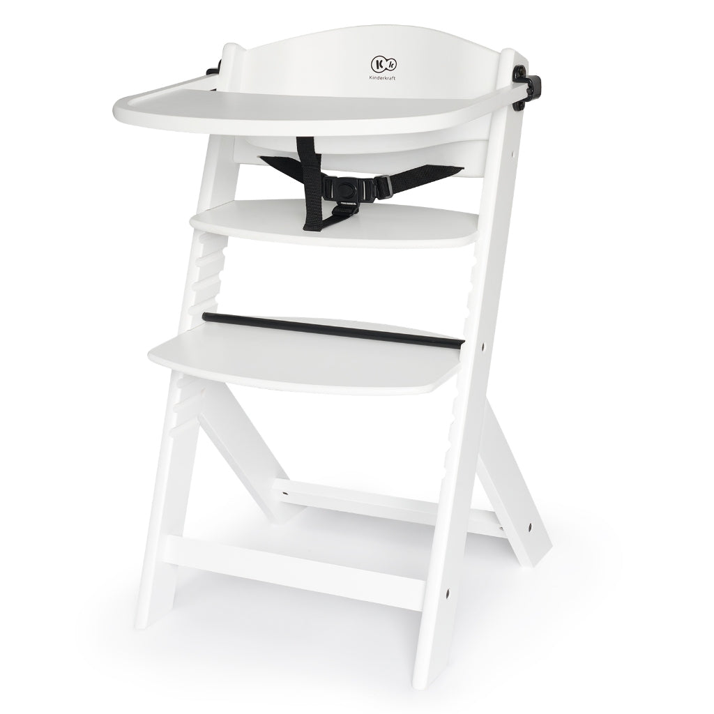 Kinderkraft High Chair Enock Suitable From 6M+ (Wood/Grey/White)