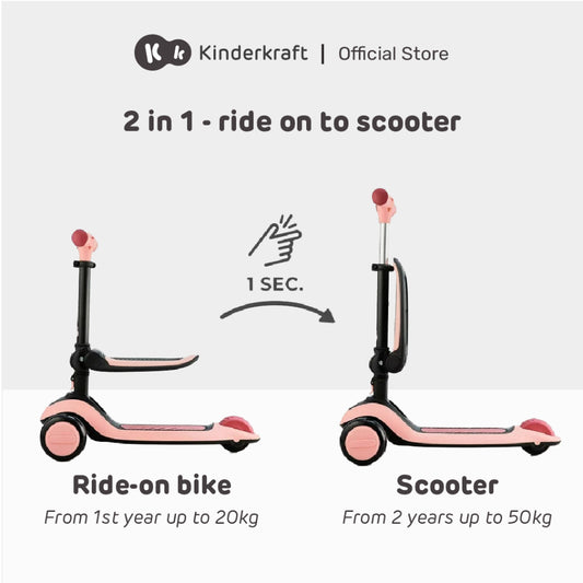 Kinderkraft Scooter 2-In-1 Halley Suitable For 2 Years Old