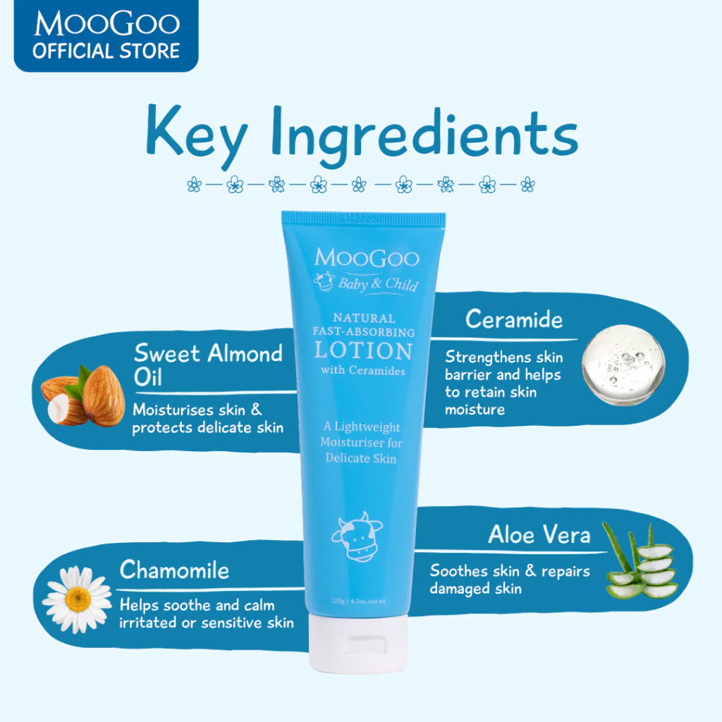 Moogoo Baby Fast-Absorbing Lotion With Ceramides 120G