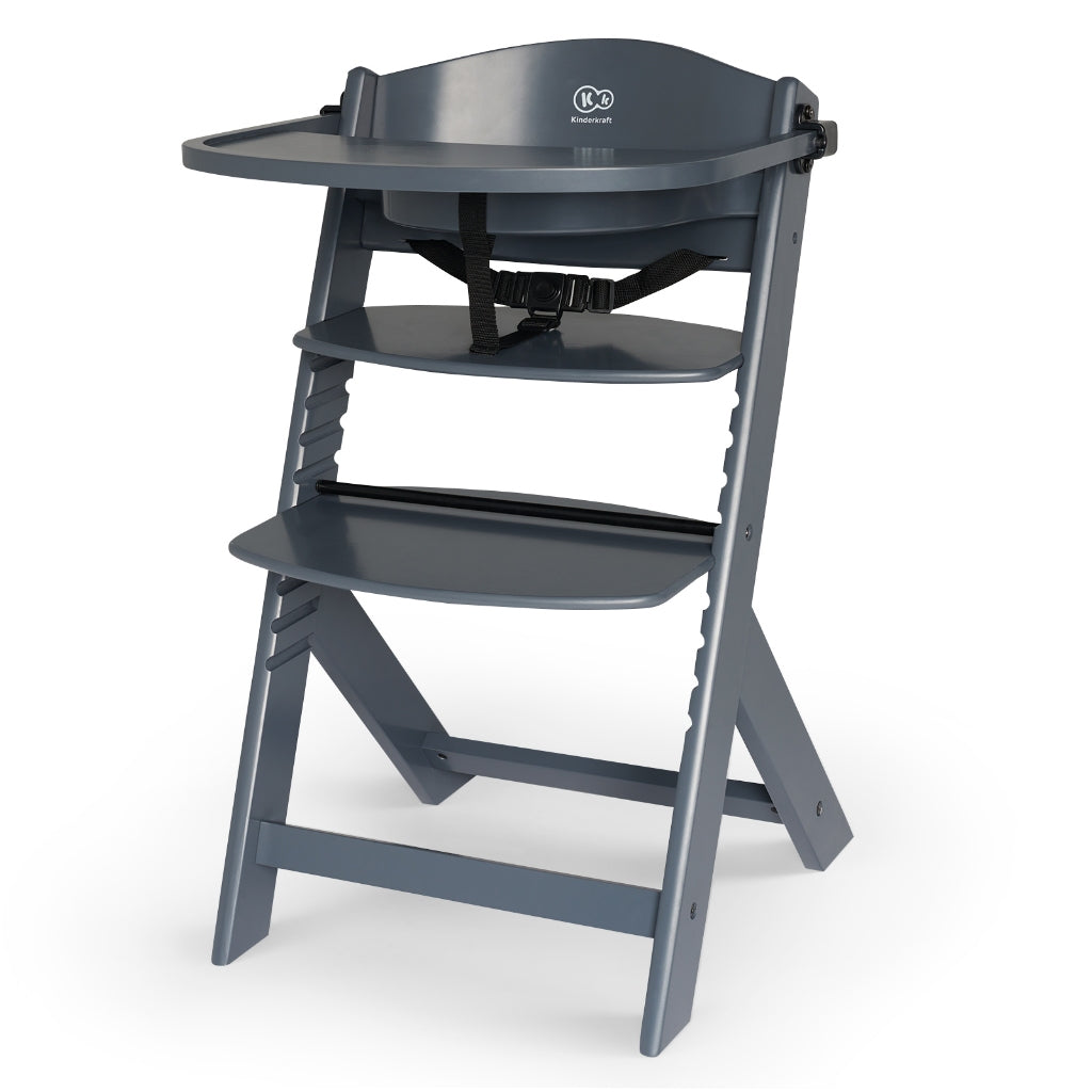Kinderkraft High Chair Enock Suitable From 6M+ (Wood/Grey/White)