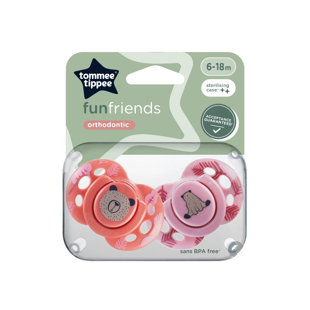 Tommee Tippee Soother Fun, 6-18M, 2 Packs