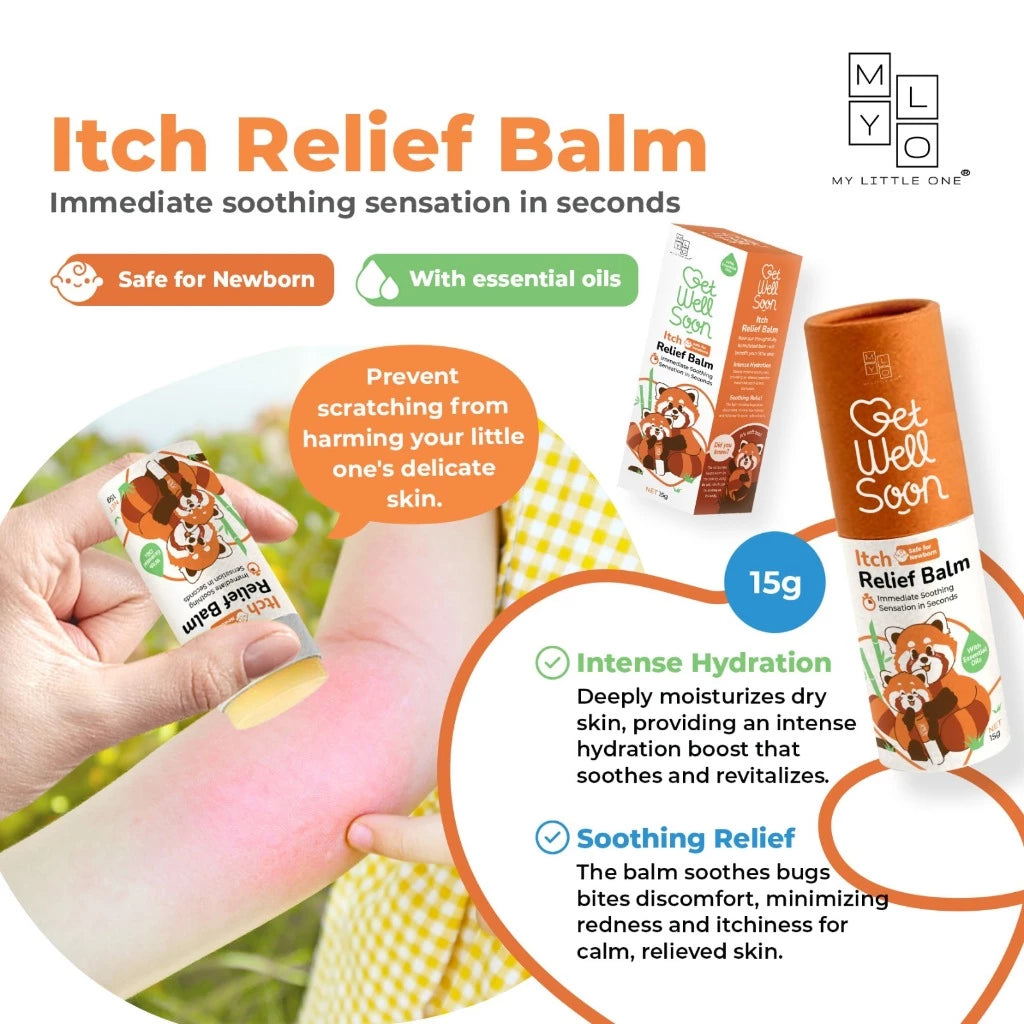 Mylo Gws Relief Balm Stick - Baby & Kids Nasal, Cough, Anti-Itch, Tummy, Colic, Bruise, Fever (15G)