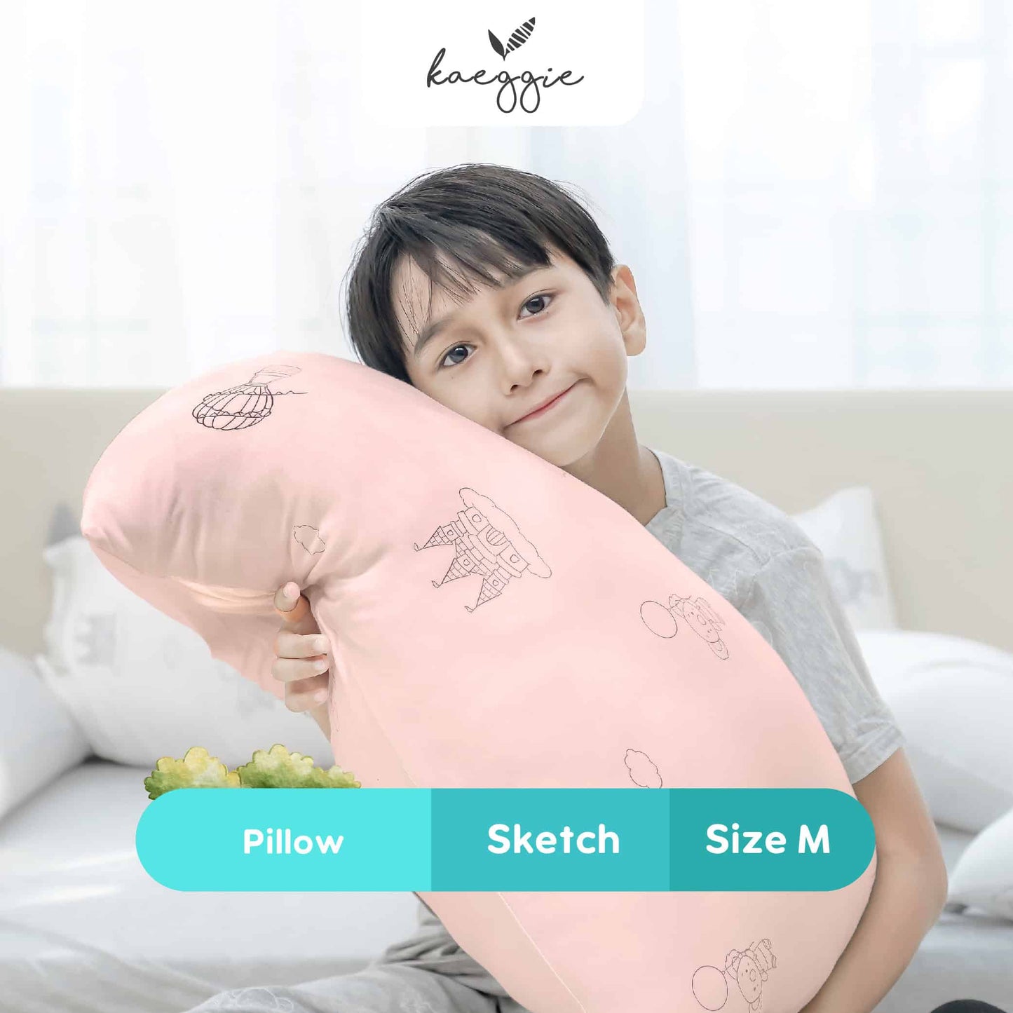 Kaeggie Organic Bamboo Pillow  ( S, M, L ) - Grey