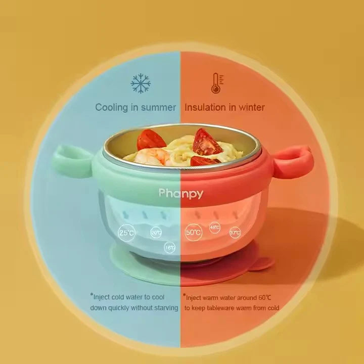 Phanpy Baby Pumpkin- Shape Water Injection Insulation Bowl Set