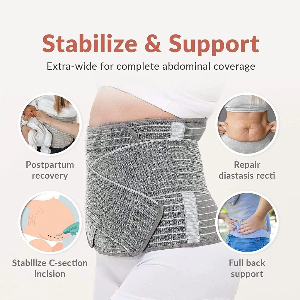 Mamaway Nano Bamboo Postnatal Recovery & Support Belly Band (Grey)
