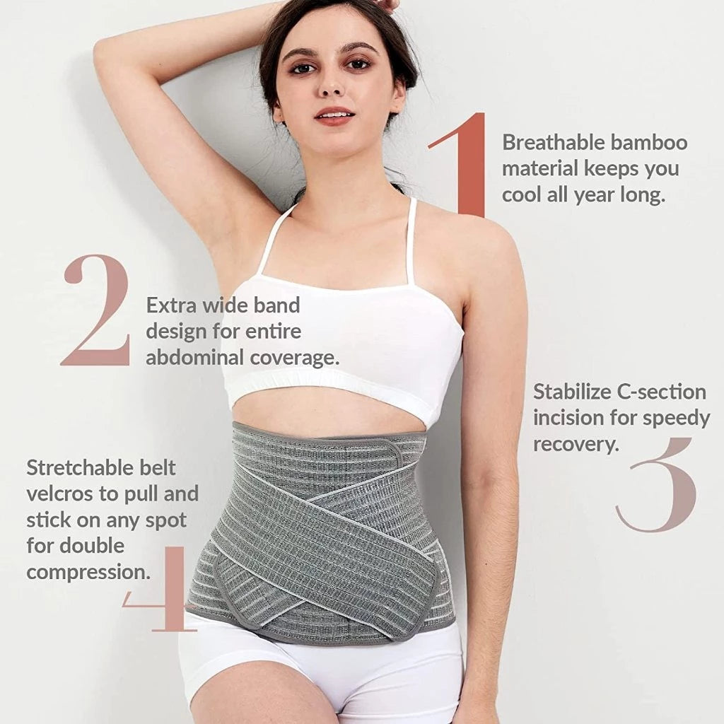 Mamaway Nano Bamboo Postnatal Recovery & Support Belly Band (Grey)