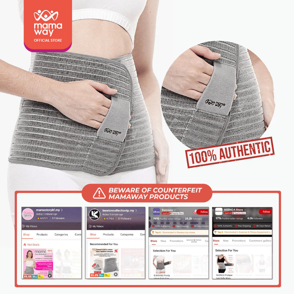 Mamaway Nano Bamboo Postnatal Recovery & Support Belly Band (Grey)