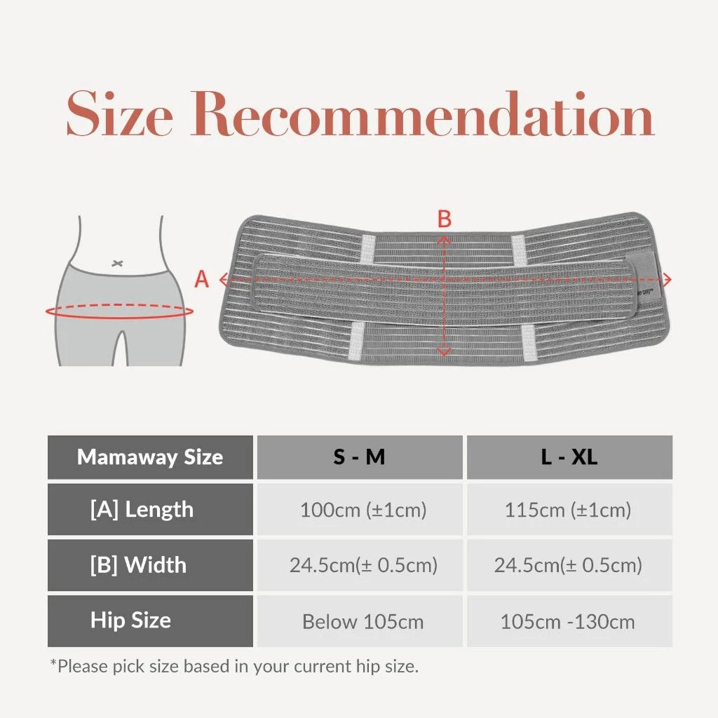 Mamaway Nano Bamboo Postnatal Recovery & Support Belly Band (Grey)