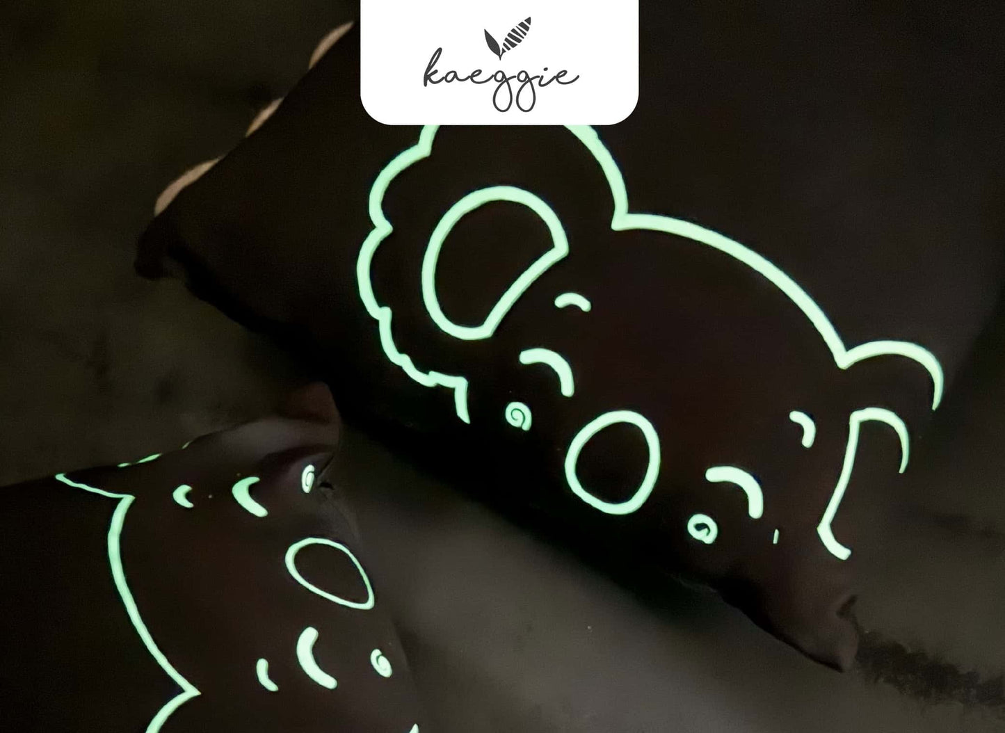 Kaeggie Organic Bamboo Pillow Dark Glow ( M - Xl ) Black Green