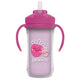Dr. Brown's 10oz/300ml Insulated Straw Cup with Handles, Spill-proof with Lid, Pink Strawberries/Blue Camping Site, 1pk