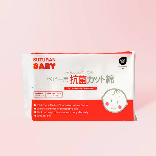Suzuran Baby Antibacterial Cut Cotton 40 pcs