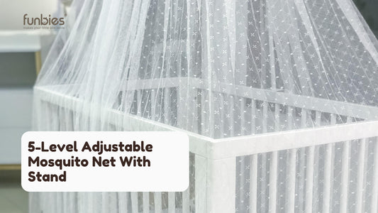 Funbies 5-Level Adjustable Mosquito Net With Stand