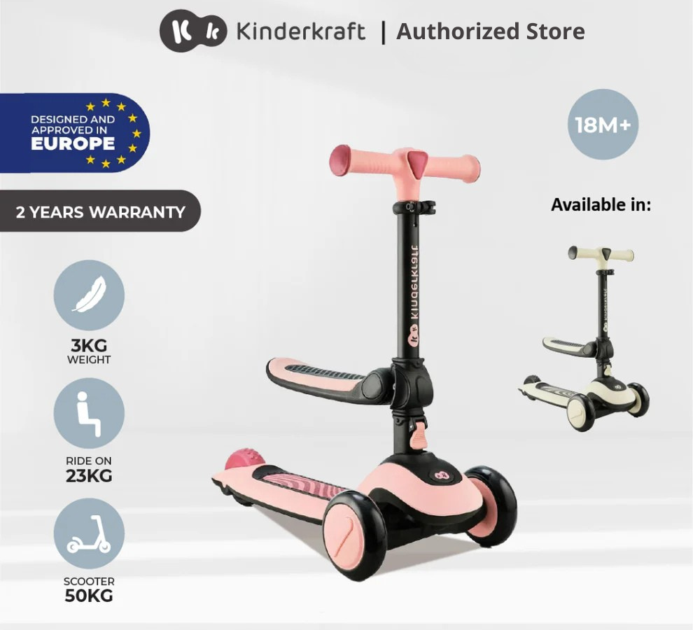 Kinderkraft Scooter 2-In-1 Halley Suitable For 2 Years Old