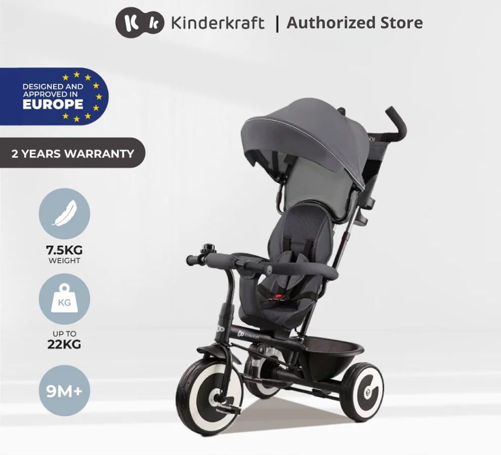 Kinderkraft Tricycle 6-In-1 Aston Suitable For 9Months Above