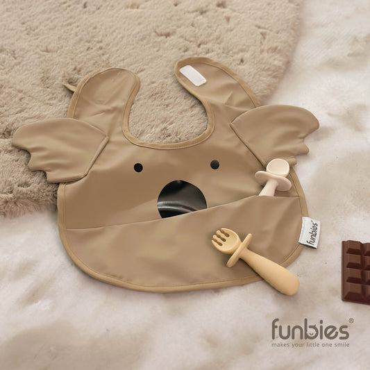 Funbies Snuggle Baby Bibs Set (Elephant + Koala)