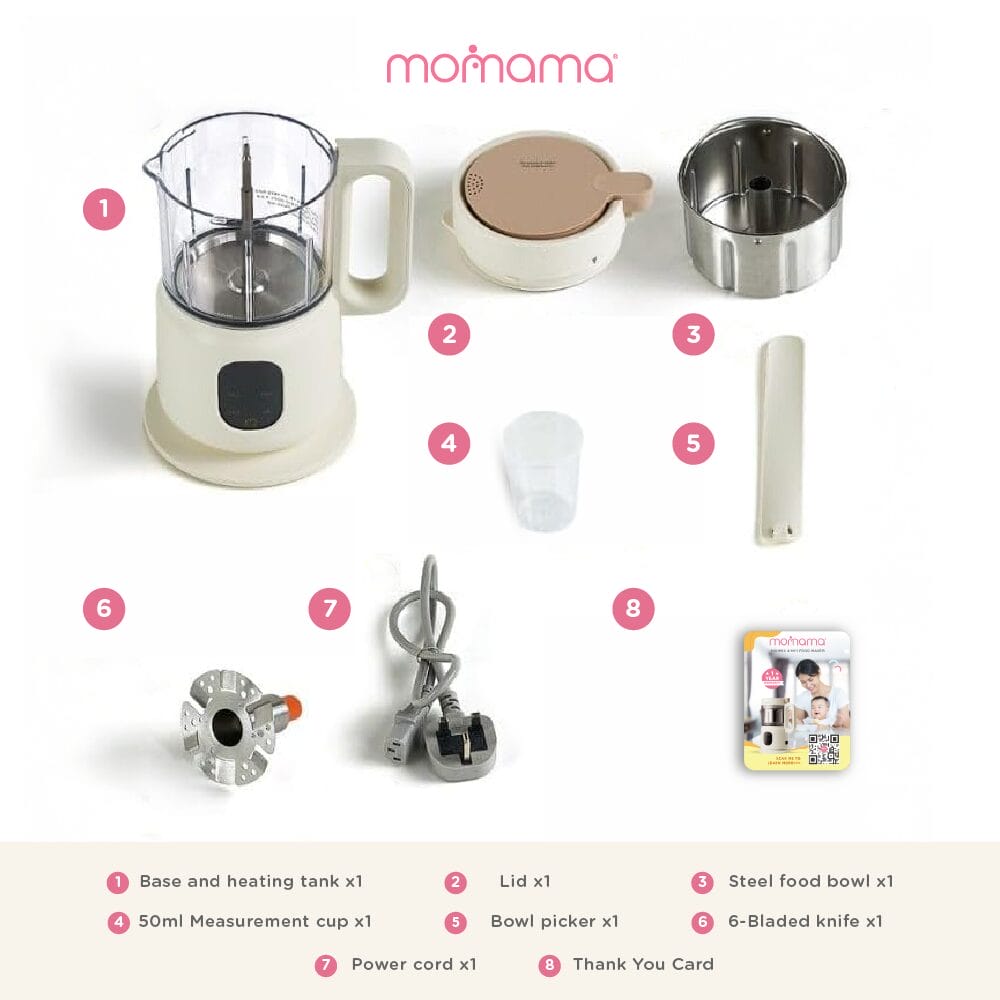 Momama MiniMix 4 in 1 Food Processor