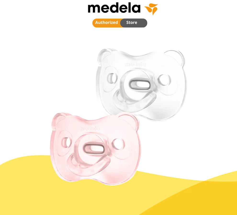 Medela Baby Soft Silicone Duo Pacifier | [ 0-6 Months, 6-18 Months ] [ 2Pcs / Pack ]