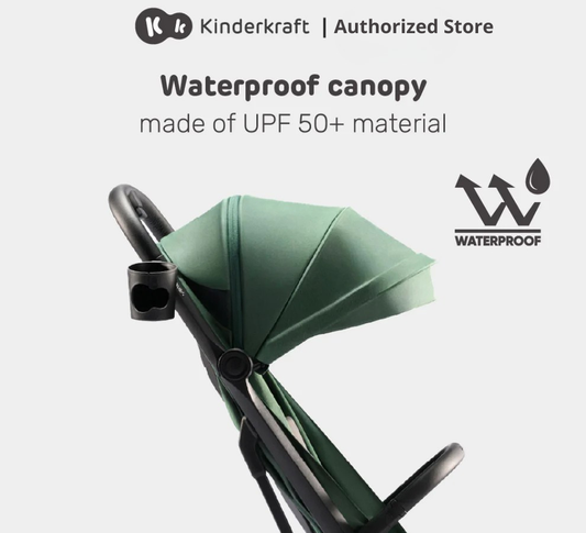 Kinderkraft Stroller Nubi2 Stylish Foldable For Newborn Up To 22Kg(Green/Pink/Grey/Beige)