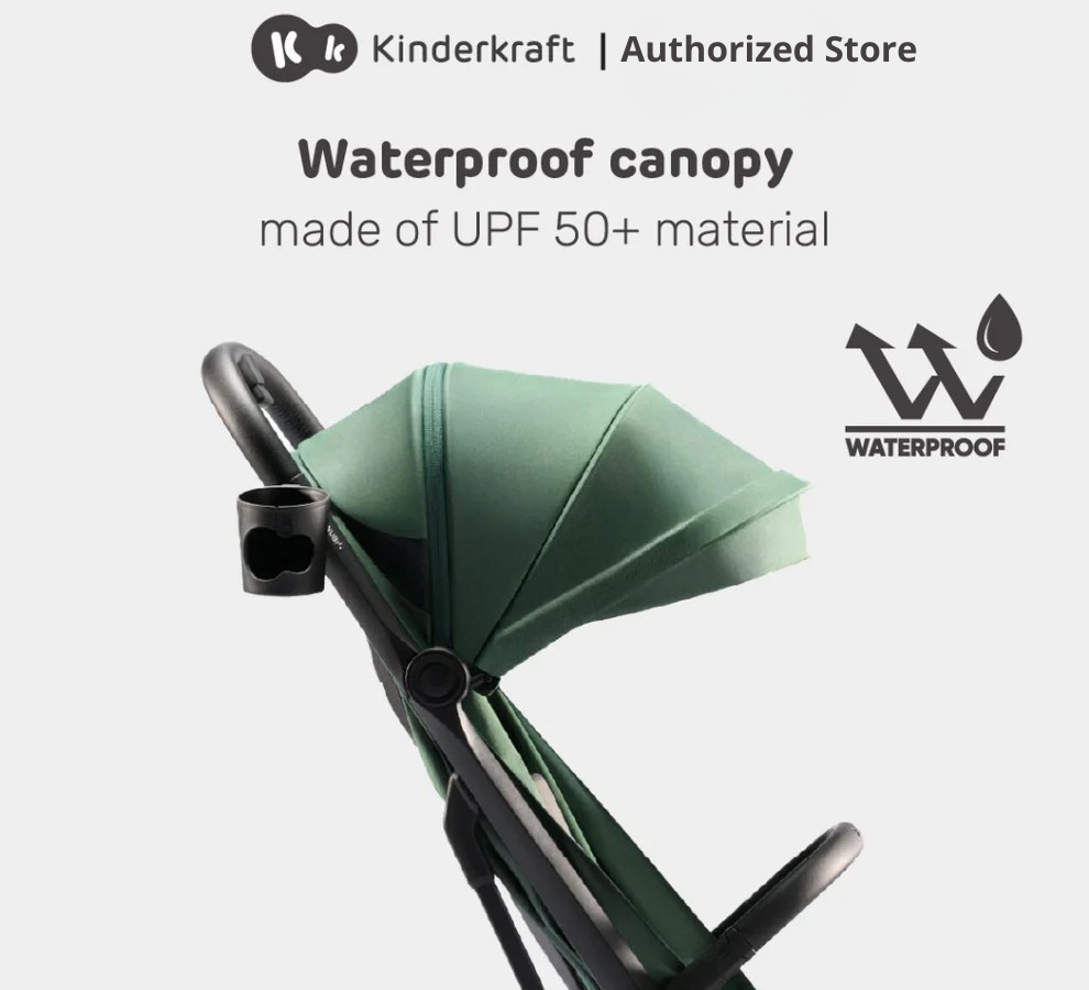 Kinderkraft Stroller Nubi2 Stylish Foldable For Newborn Up To 22Kg(Green/Pink/Grey/Beige)